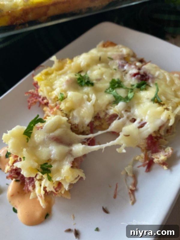Reuben Crescent Breakfast Casserole