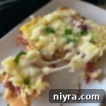 Reuben Crescent Breakfast Casserole ona white plate