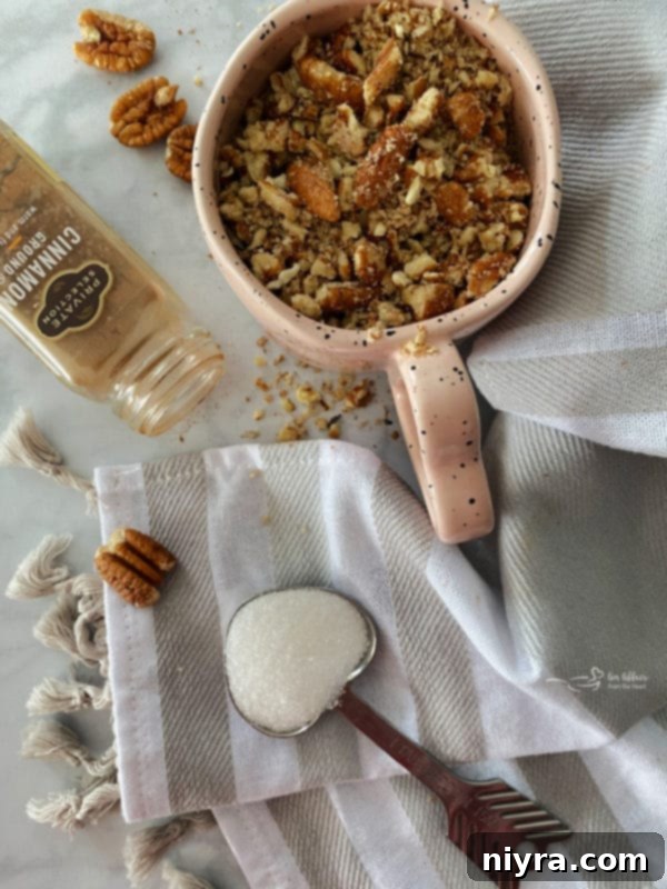Ingredients for Sour Cream Coffee Cake laid out