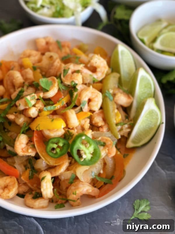 One Pan Shrimp Fajitas with Zesty Cilantro Lime Butter 2 Deliciously tangy Sheet Pan Shrimp Fajitas with Cilantro Lime Butter