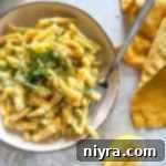 Close up of Lemon Basil Pasta Salad in a white bowl