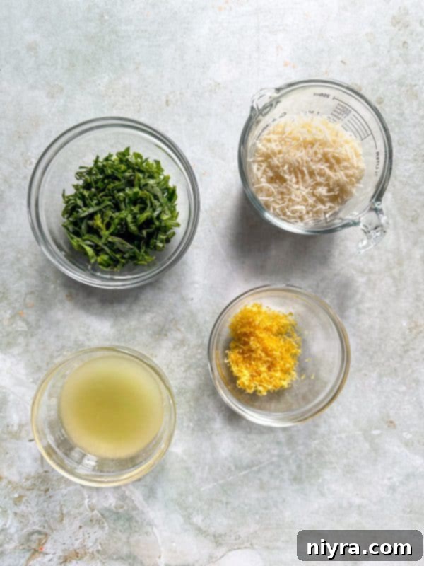 Lemon dressing ingredients in a bowl
