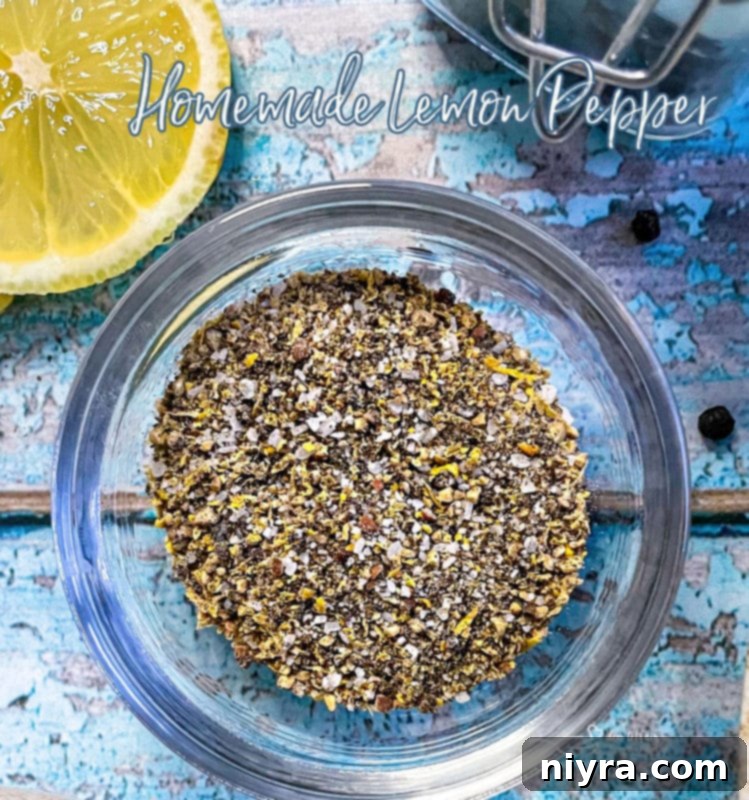 Homemade lemon pepper seasoning