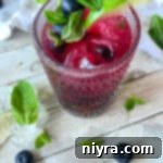 Blueberry Mojito up close