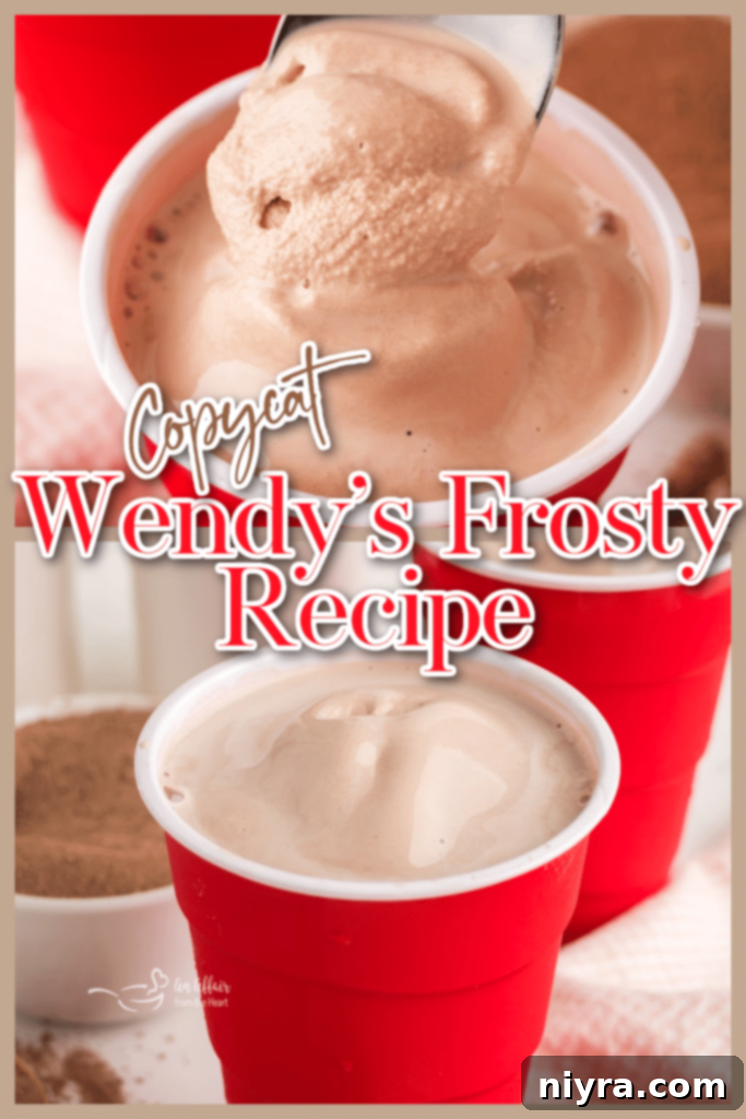 A delicious homemade chocolate Frosty in a glass on a bright background.