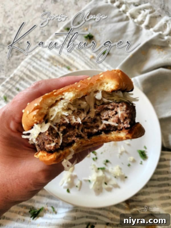 Finished Krautburger ready to eat