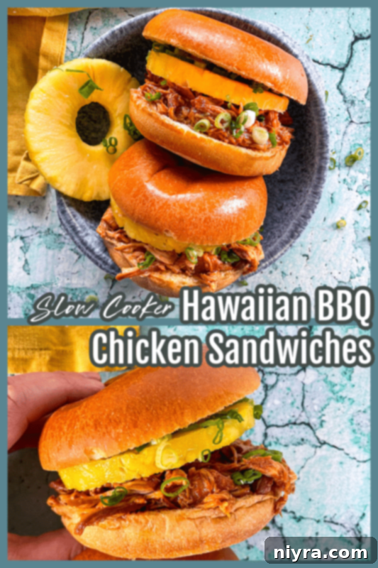 Hawaiian BBQ chicken sandwiches on a platter