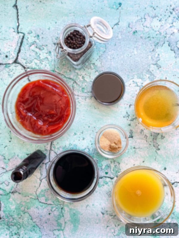 Ingredients for Hawaiian BBQ chicken sauce