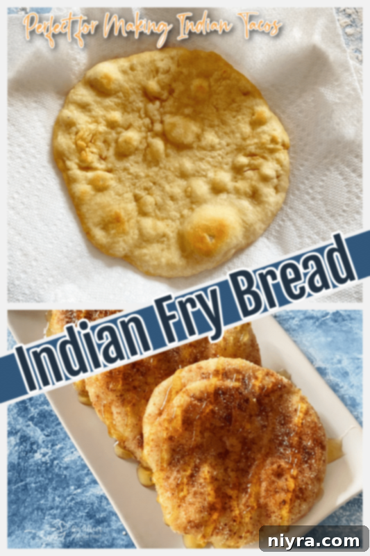 Native American Fry Bread Tacos 3 Close up of a piece of plain Indian Fry Bread