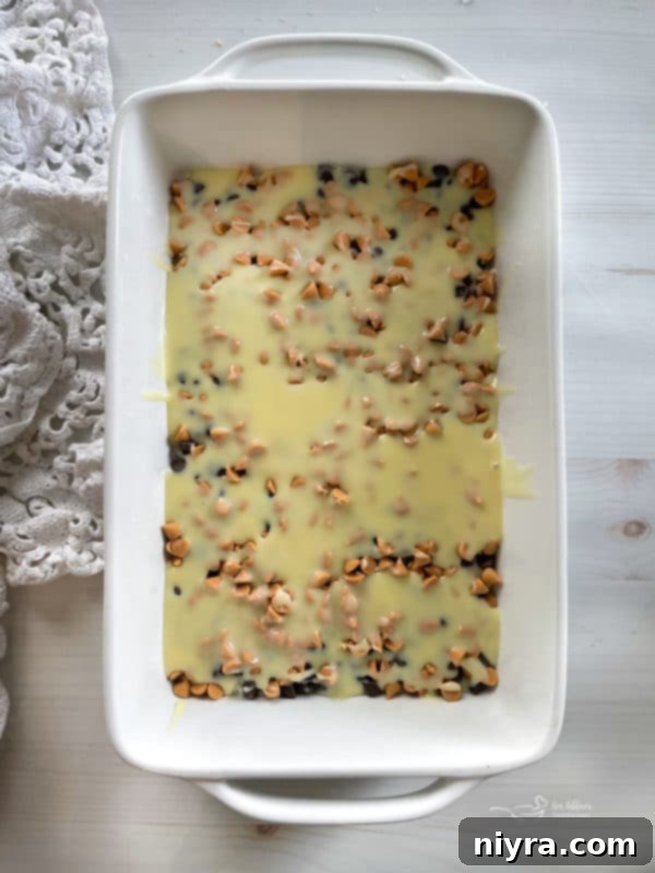 sweetened condensed milk with peanut butter chips