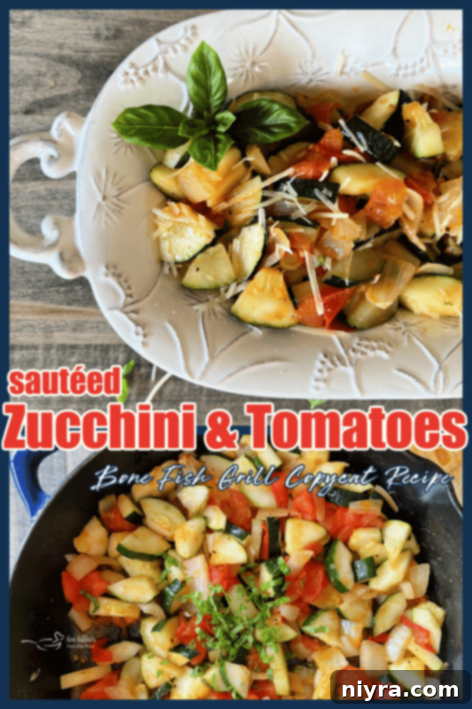 Final presentation of Zucchini & Tomatoes Bone Fish Grill Copycat Recipe
