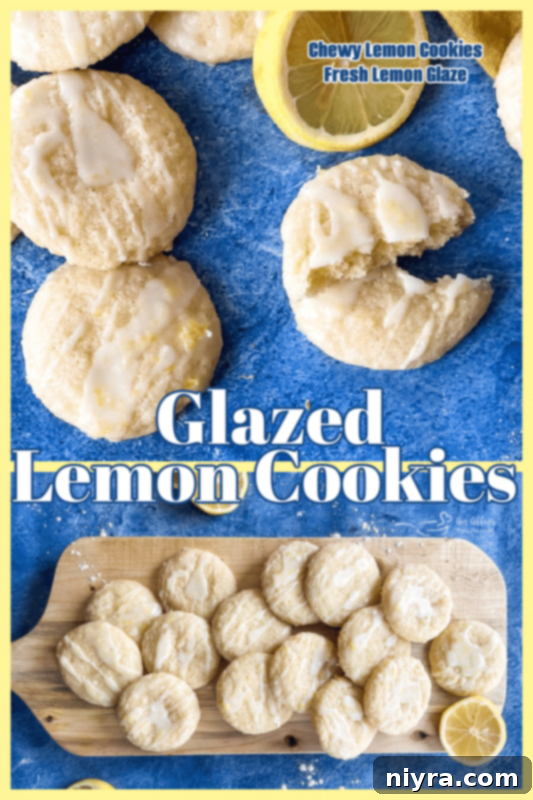 Beautifully glazed lemon cookies, ready to be served