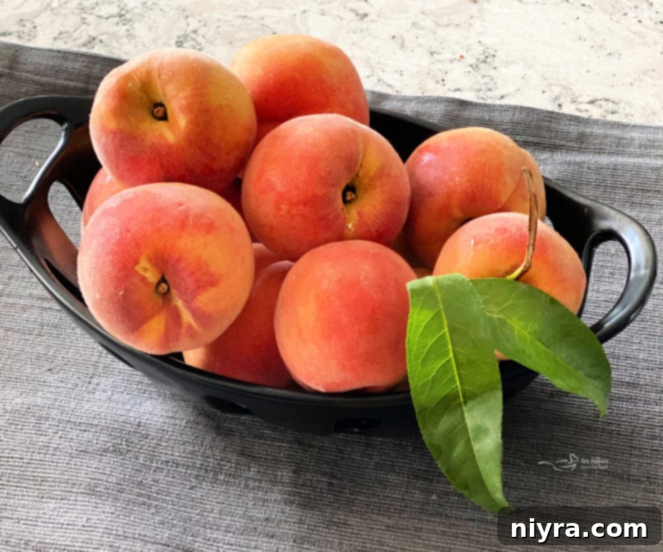Fresh Peaches ready for baking