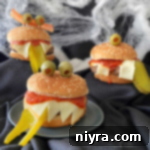 Halloween monster burgers selection