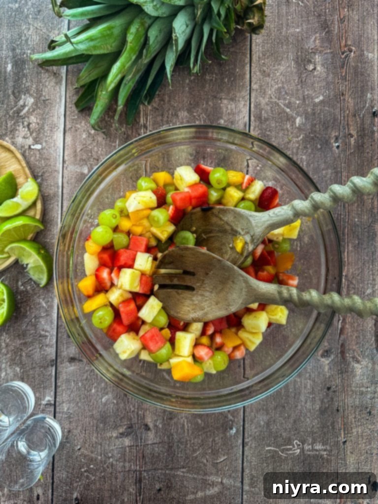 Ingredients laid out for Margarita Fruit Salad dressing