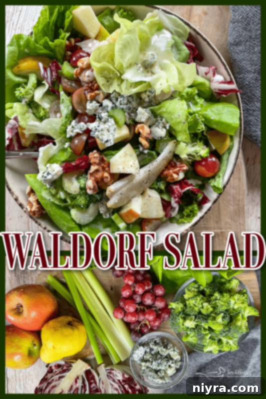 Chicken Waldorf Salad Recipe Two images of Waldorf salad with chicken and fruit, showcasing the dish