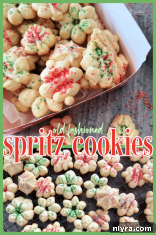 two images of spritz cookies with text