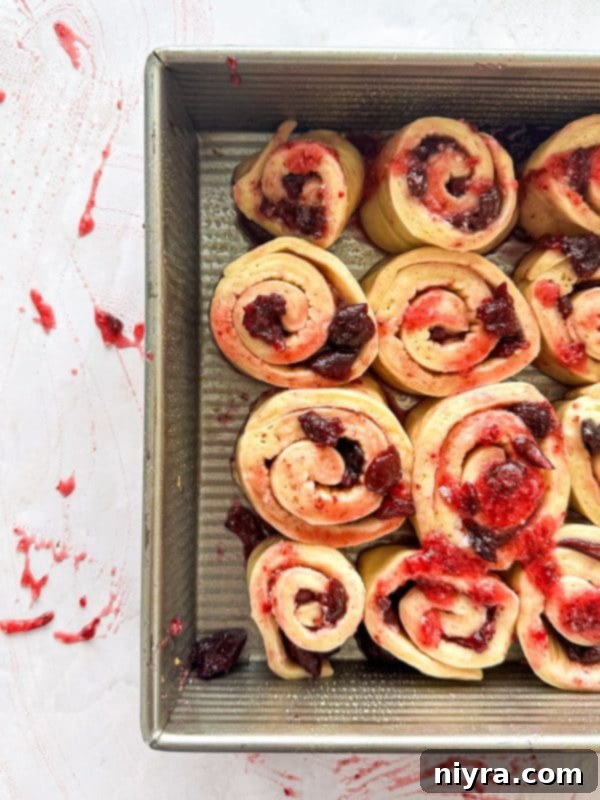 Zesty Cherry Limeade Sweet Rolls 14 The Cherry Limeade Sweet Rolls after rising, looking plump and ready for baking.