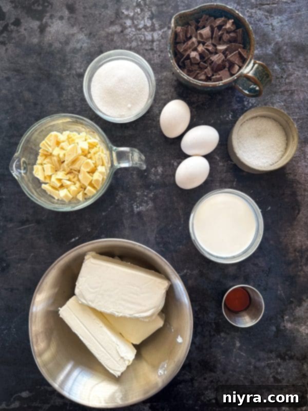 Decadent White Chocolate Raspberry Truffle Cheesecake 9 Crushed Oreos and melted butter for the cheesecake crust