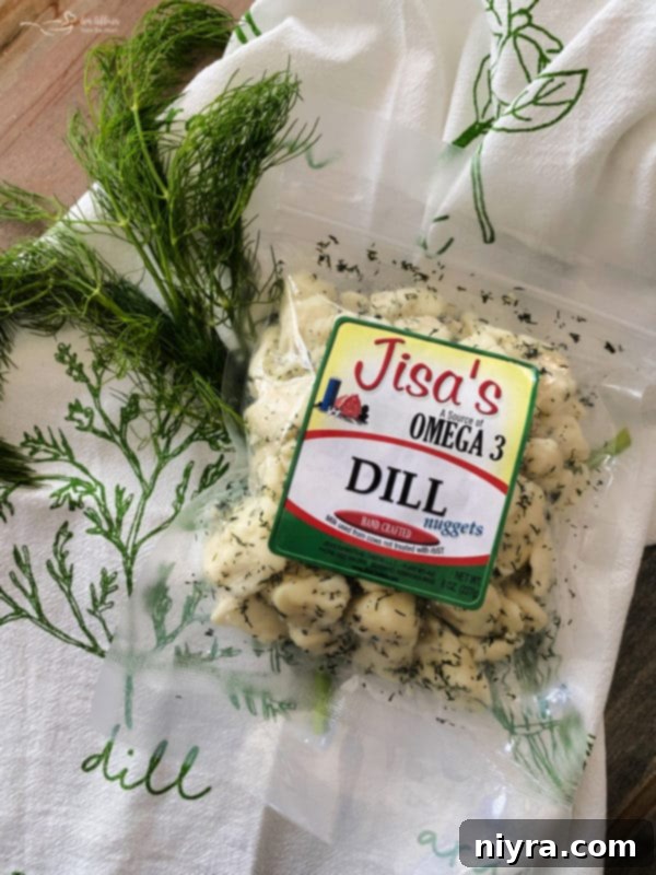 Close-up of Jisa Farmstead Dill Cheese Nuggets