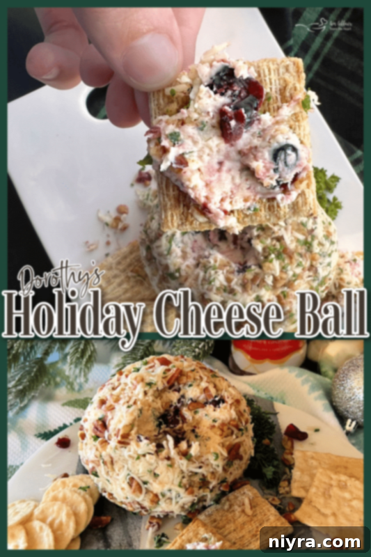 Dorothy's Holiday Cheese Ball vertical