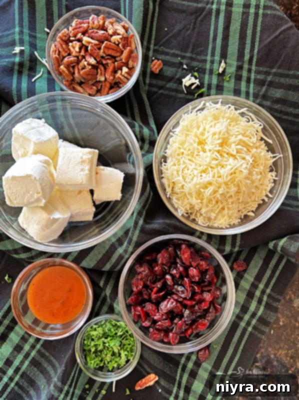 Dorothy's Holiday Cheese Ball ingredients