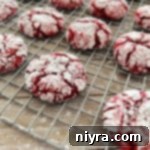 crinkle cookies on wire rack