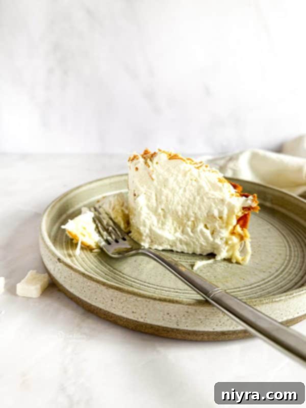 Tropical Coconut Dream Pie 2 Decadent Coconut Cream Pie with whipped cream and toasted coconut