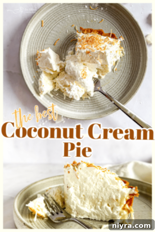 Tropical Coconut Dream Pie 11 A beautifully decorated Coconut Cream Pie, ready to be served