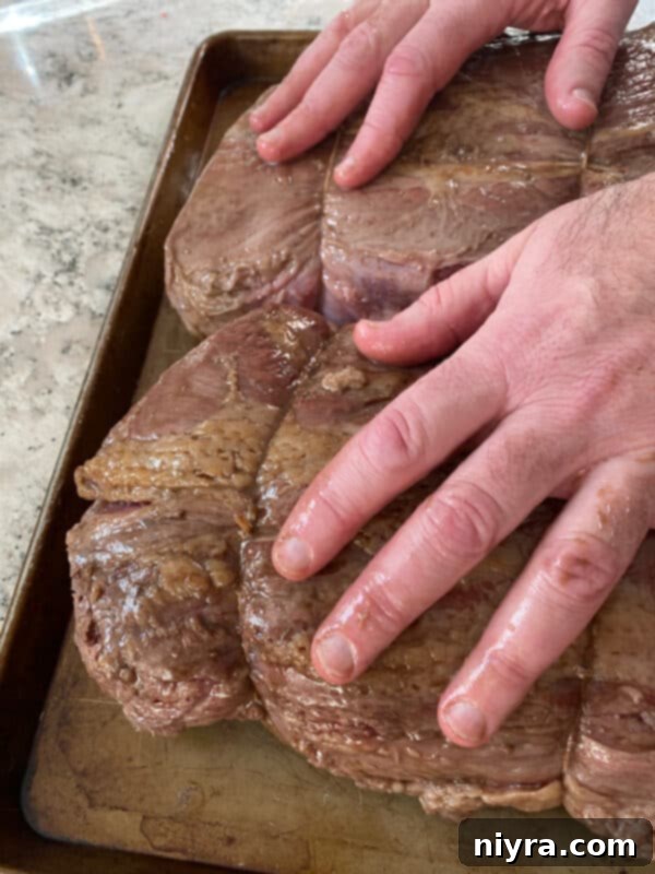 Prime Rib Roast Rubbed with Worcestershire