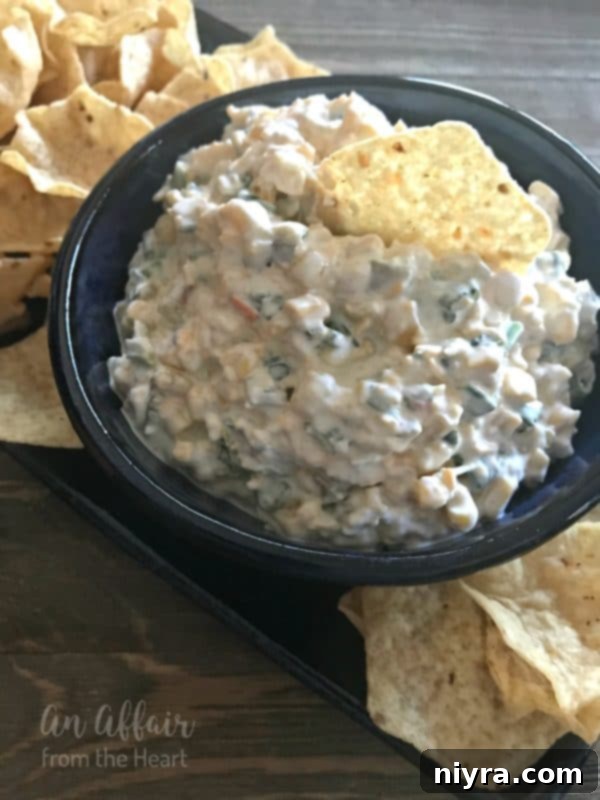 Our Ten Best Recipes from 2021 18 A festive bowl of {Award Winning} Crack Dip, topped with green onions, ready to be enjoyed with chips.