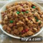 Irresistible Candy Coated Crispix Treat 22 Crispix Snack Mix in a white bowl