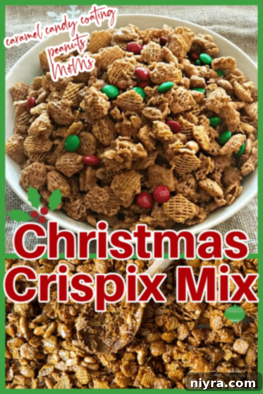 Irresistible Candy Coated Crispix Treat 23 Christmas Crispix Mix in a decorative bowl