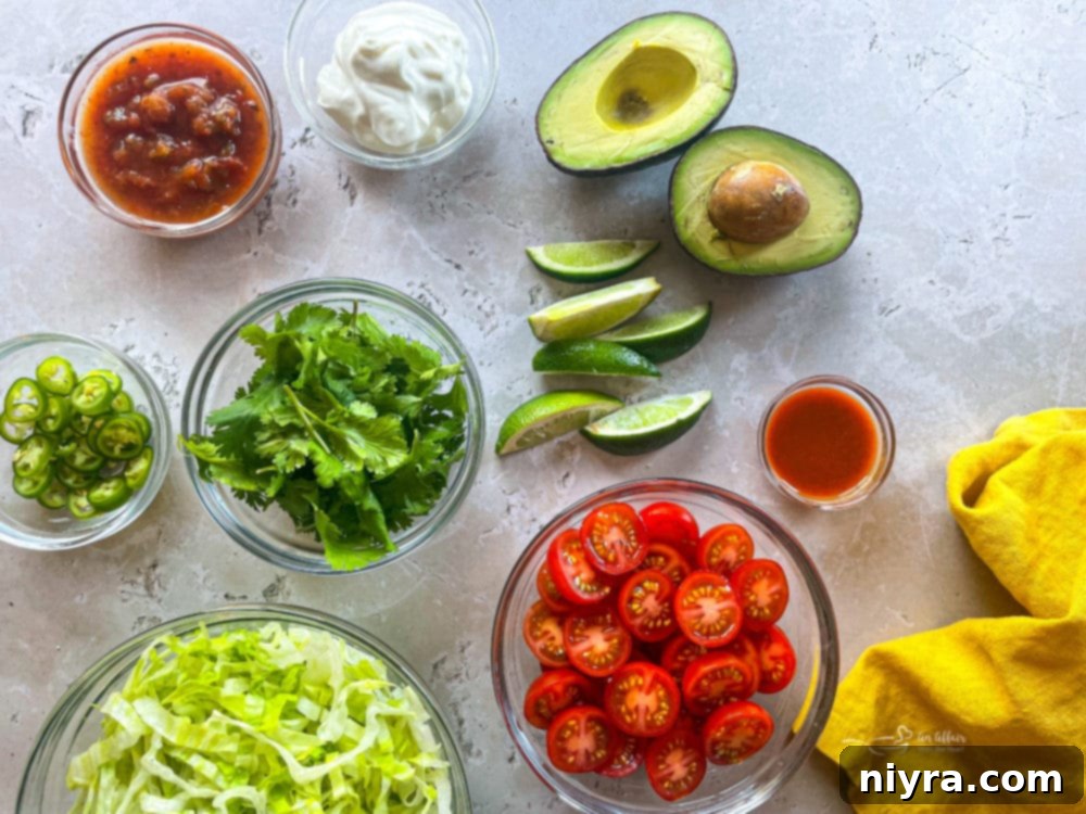 Suggested Taco Topping Ingredients