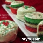 Rainbow cookies on a long white platter