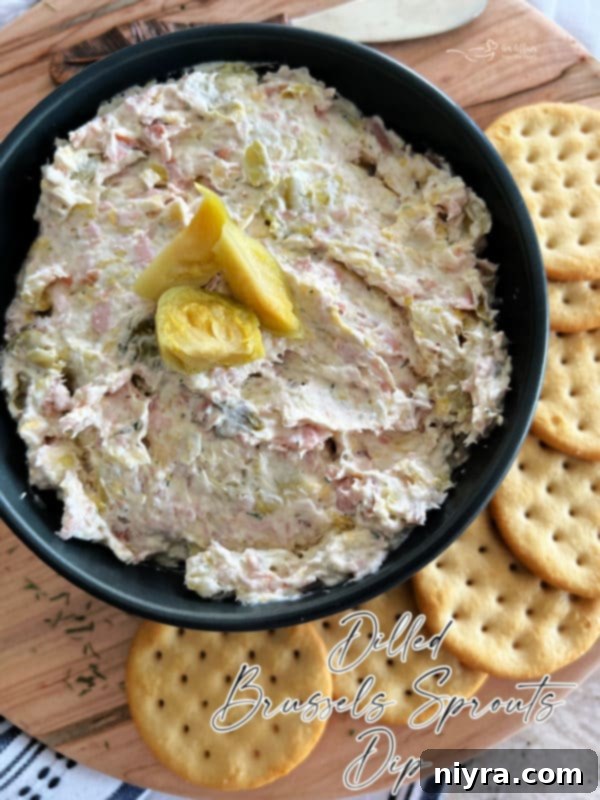 Dilled Brussels Sprouts Dip with ingredients