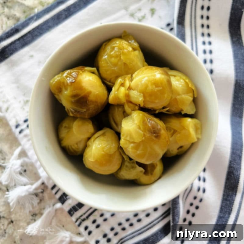 Close-up of Dilled Brussels Sprouts Dip ready to be served