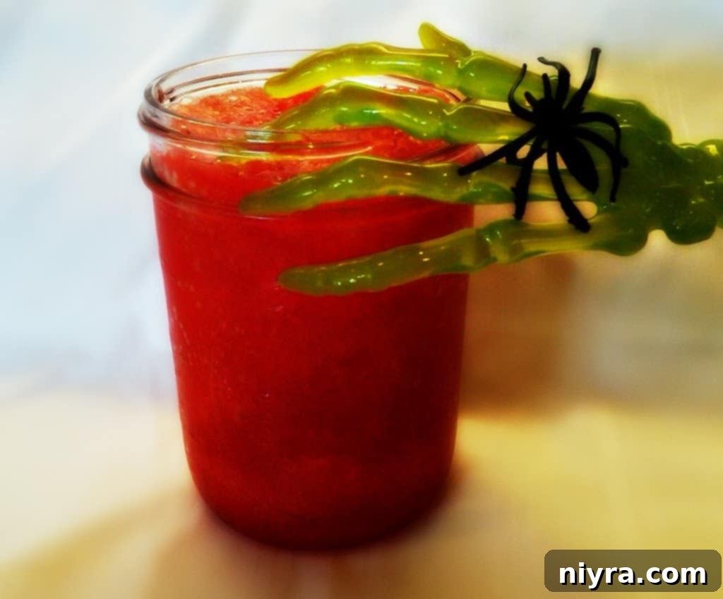 Frozen RedRum Punch in a glass