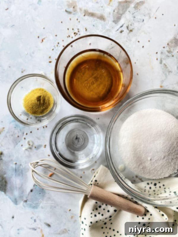 Ingredients for Chinese Chicken Salad Dressing