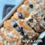 Blueberry Lemon Pull-Apart Bread, a delightful sweet bread with streusel and glaze