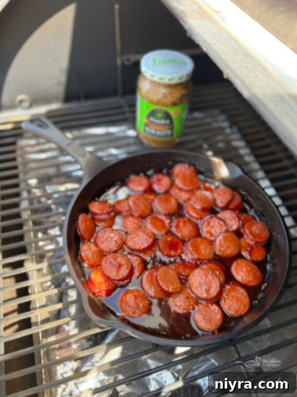 Grilled Smoked Sausage Sandwiches with Kraut