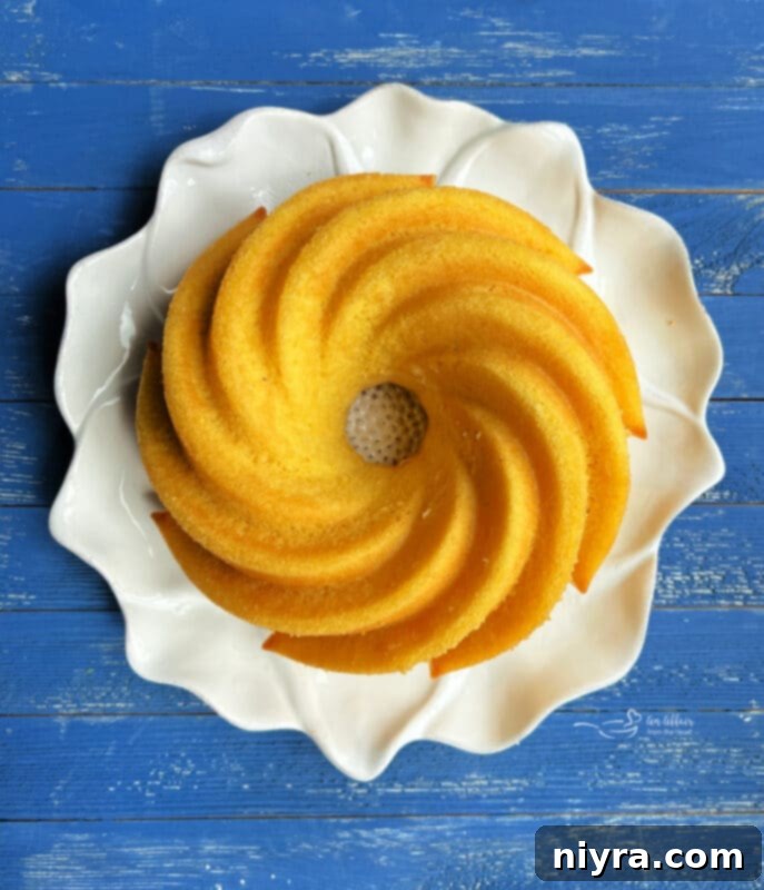 Lemon Bundt Cake with No Topping