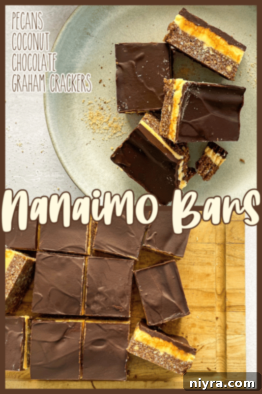 Individual Nanaimo Bars ready to be served