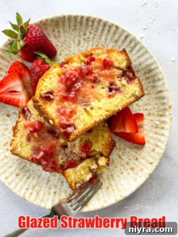 Glazed Strawberry Bread