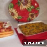 casserole and fruit on a table