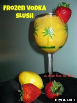 Subzero Vodka Bliss 3 Close-up of a vibrant Frozen Vodka Slush