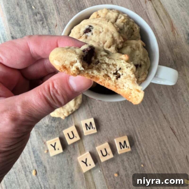 Mom's Scrumptious Cookies 7 Ingredients for Yum Yum Cookies laid out