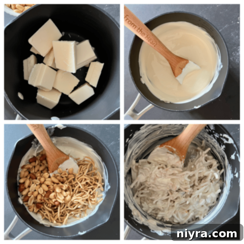 Parchment paper laid out on a cookie sheet, ready for the Ting A Lings.