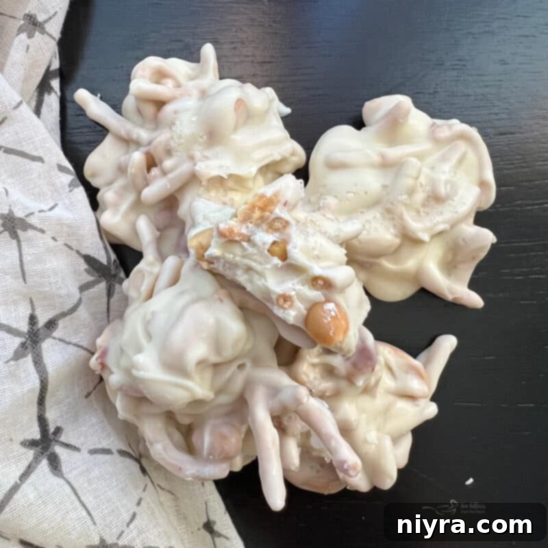 A platter of White Ting-A-Lings, another festive candy, showcasing a variety of holiday treats.