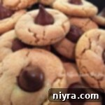 Close up of classic Peanut Butter Kiss Cookies